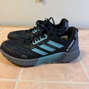 Adidas Terrex Black and Teal Trail Shoes